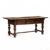 ANTIQUE CONTINENTAL ELM TRESTL