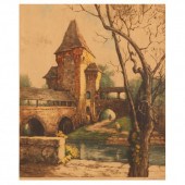 ANTIQUE CONTINENTAL ETCHING OF