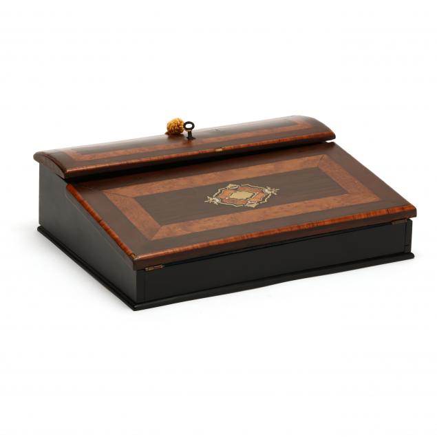 ANTIQUE CONTINENTAL INLAID LAP DESK