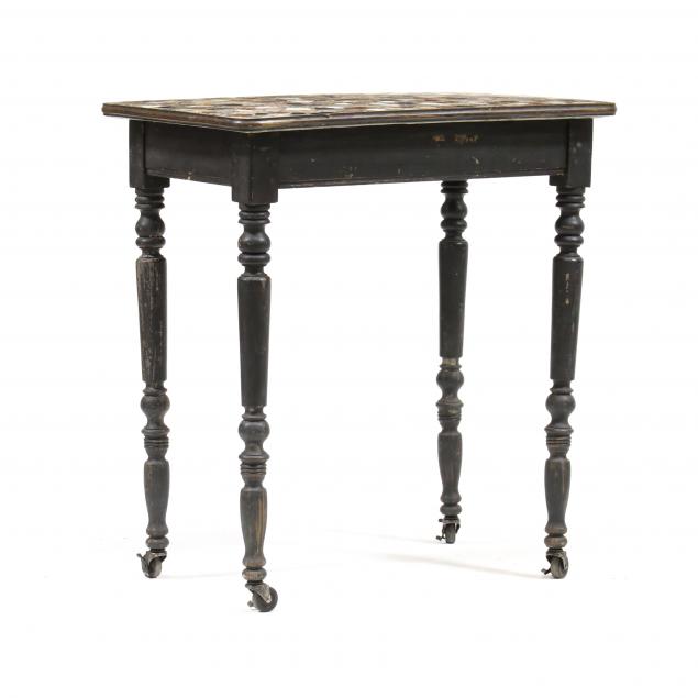 ANTIQUE CONTINENTAL MARBLE TOP TALL