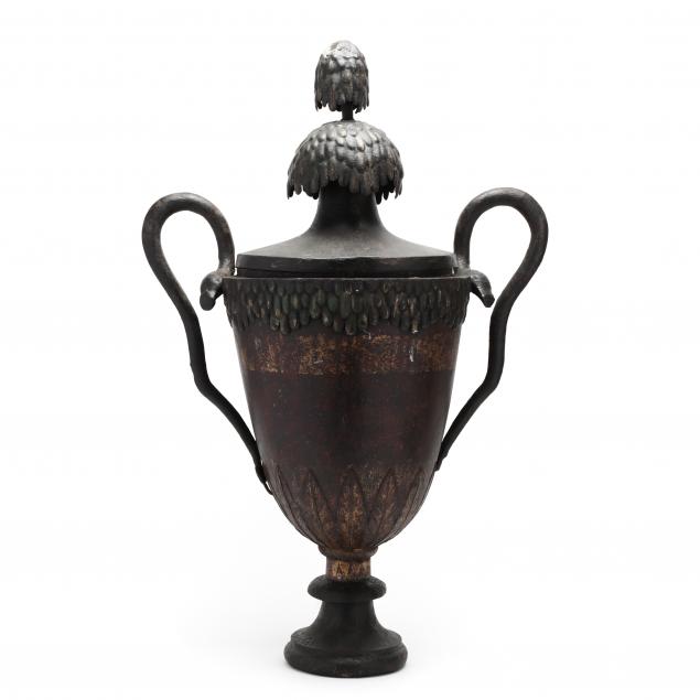 ANTIQUE CONTINENTAL TOLE URN FORM