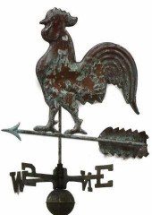 ANTIQUE COPPER COCKREL FORM WE