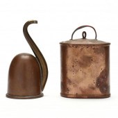 ANTIQUE COPPER EAR TRUMPET AND