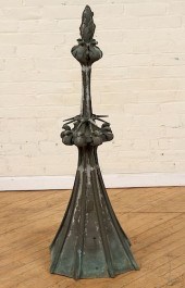 ANTIQUE COPPER FLAME FINIAL ON