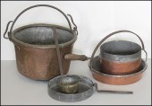 ANTIQUE COPPER KETTLE. Togethe
