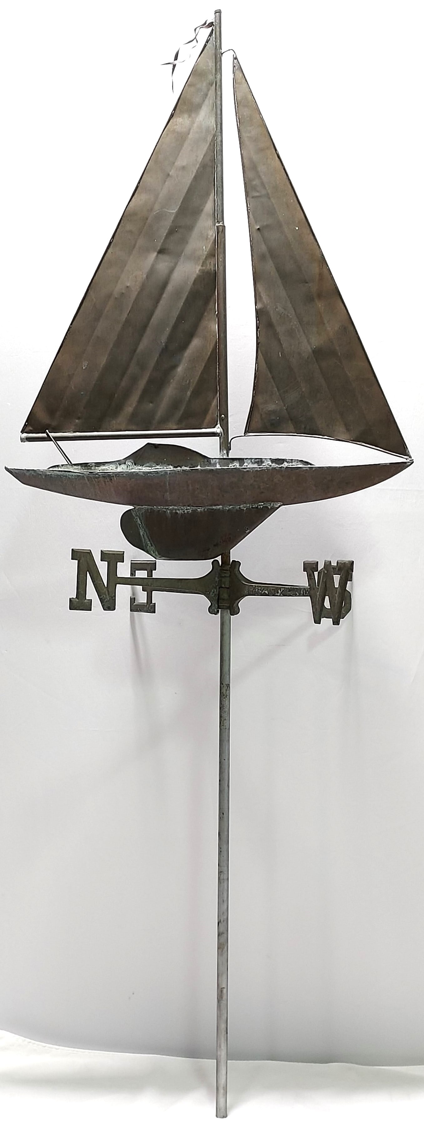 ANTIQUE COPPER SAILBOAT FORM