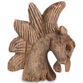 ANTIQUE CORK WOOD CARVED HORSE