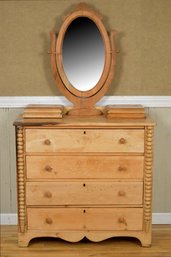 Antique cottage pine four drawer