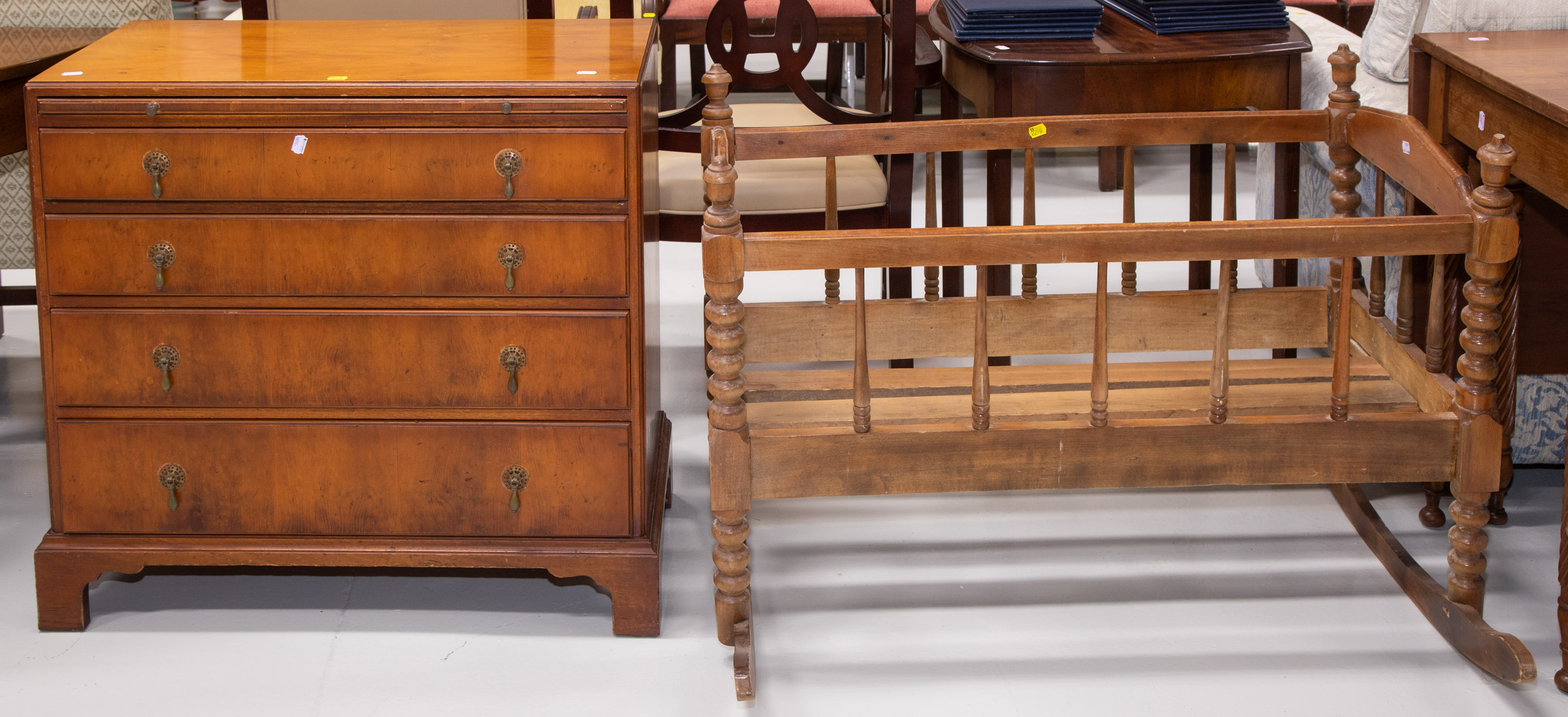 ANTIQUE CRADLE & JOHN WIDDICOMB