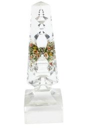 ANTIQUE CUT CRYSTAL PRISM HAND