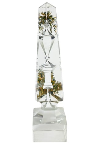 ANTIQUE CUT CRYSTAL PRISM HAND