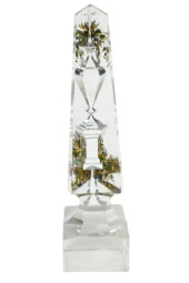 ANTIQUE CUT CRYSTAL PRISM HAND