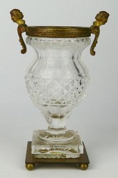 ANTIQUE CUT GLASS ORMOLU MINIT