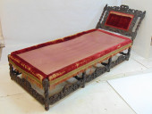 ANTIQUE DAYBED WITH CARVED FRA