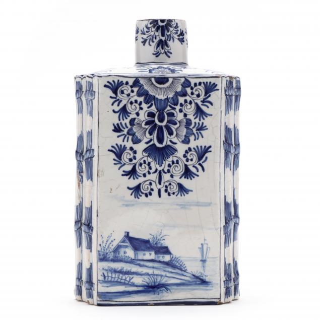 ANTIQUE DELFT BLUE AND WHITE TEA
