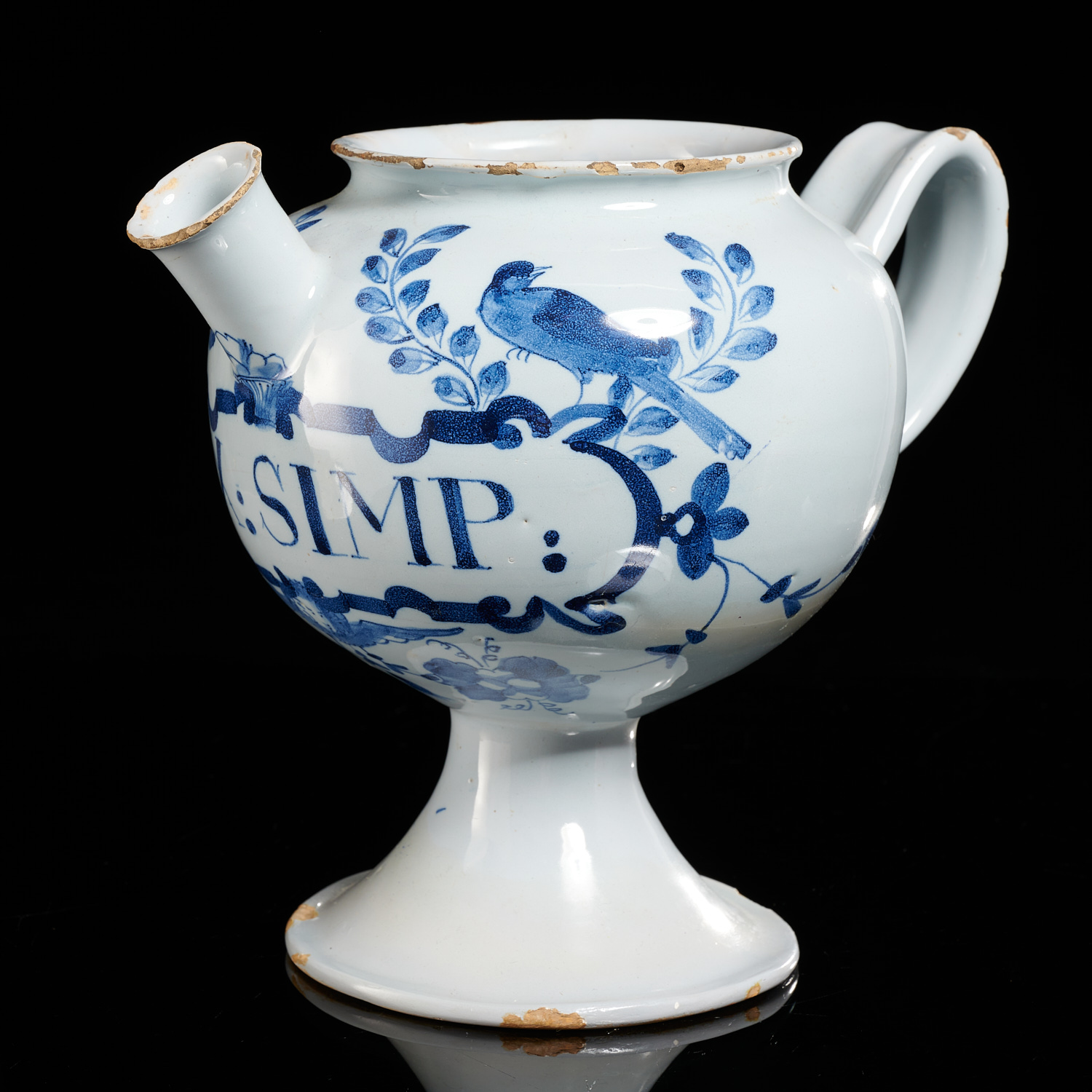 ANTIQUE DELFT WET DRUG JAR Possibly