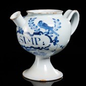 ANTIQUE DELFT WET DRUG JAR Pos