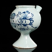 ANTIQUE DELFT WET DRUG JAR 18t