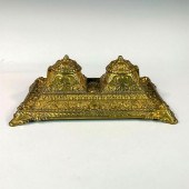 ANTIQUE DEPOSE BRASS DOUBLE IN