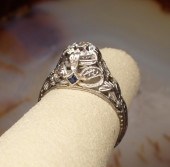 ANTIQUE DIAMOND AND PLATINUM F