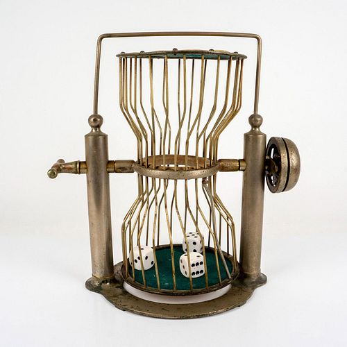 ANTIQUE DICE CAGE GAME,