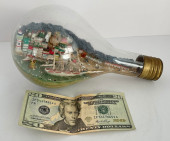 ANTIQUE DIORAMA COASTAL TOWN A