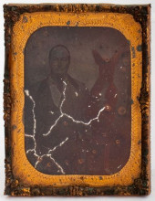 ANTIQUE DOG AMBROTYPE, CA. 186
