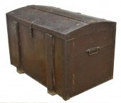 ANTIQUE DOME-TOP TRAVEL TRUNKA