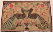 ANTIQUE DOUBLE PEACOCK AT URN
