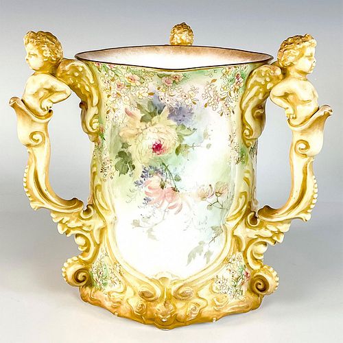 ANTIQUE DOULTON BURSLEM TYG, FLORAL