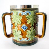 ANTIQUE DOULTON LAMBETH ART PO