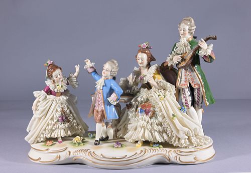 ANTIQUE DRESDEN PORCELAIN