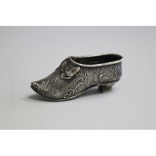 Antique Dutch silver figural clog