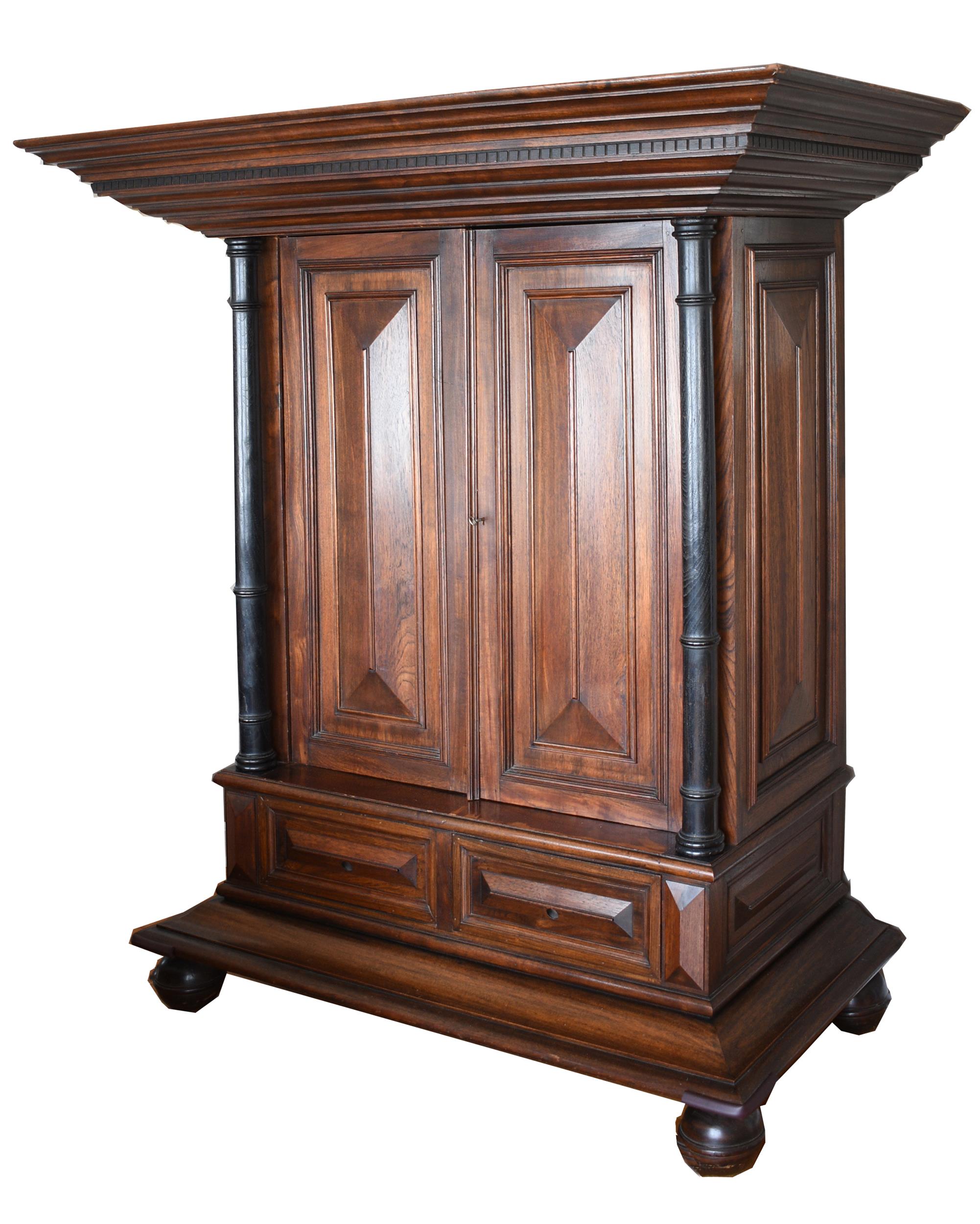 ANTIQUE DUTCH WALNUT TWO-DOOR