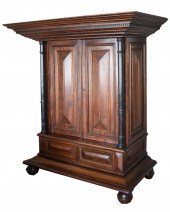 ANTIQUE DUTCH WALNUT TWO-DOOR