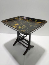 ANTIQUE EARLY 19TH C BLACK LAC