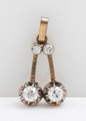 ANTIQUE EDWARDIAN 14K WHITE GO