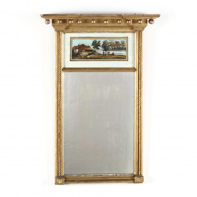 ANTIQUE EGLOMISE MIRROR 19th