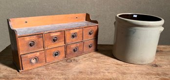 Antique eight drawer hanging