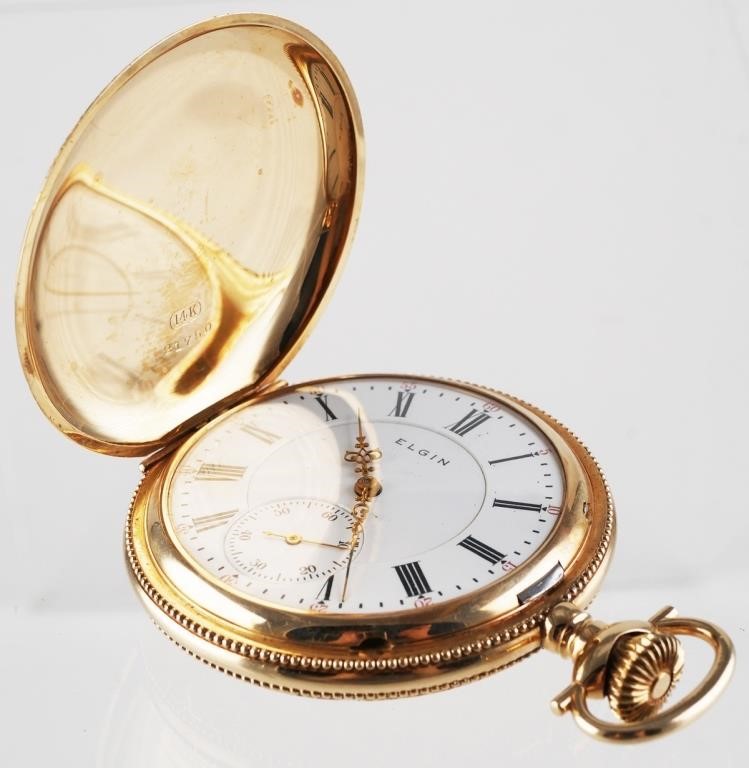 ANTIQUE ELGIN 14K "FATHER TIME"