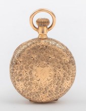 ANTIQUE ELGIN 14K GOLD HUNTER