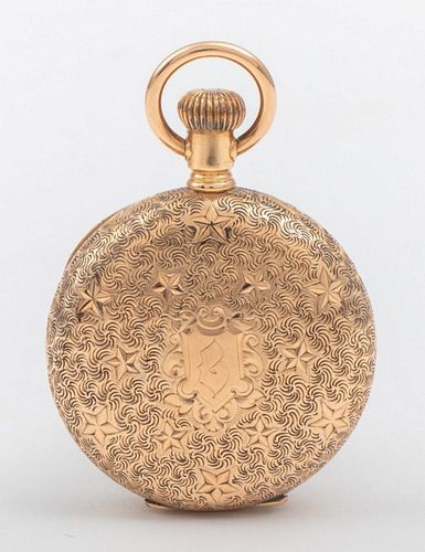 ANTIQUE ELGIN 14K GOLD HUNTER