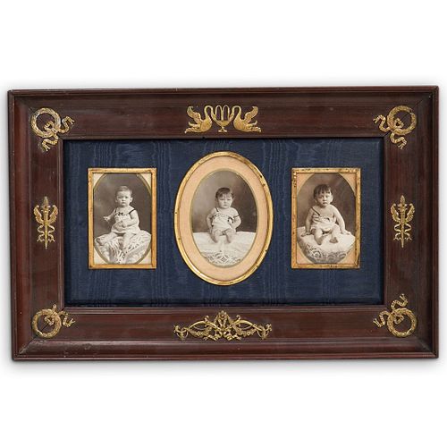 ANTIQUE EMPIRE STYLE BRONZE AND