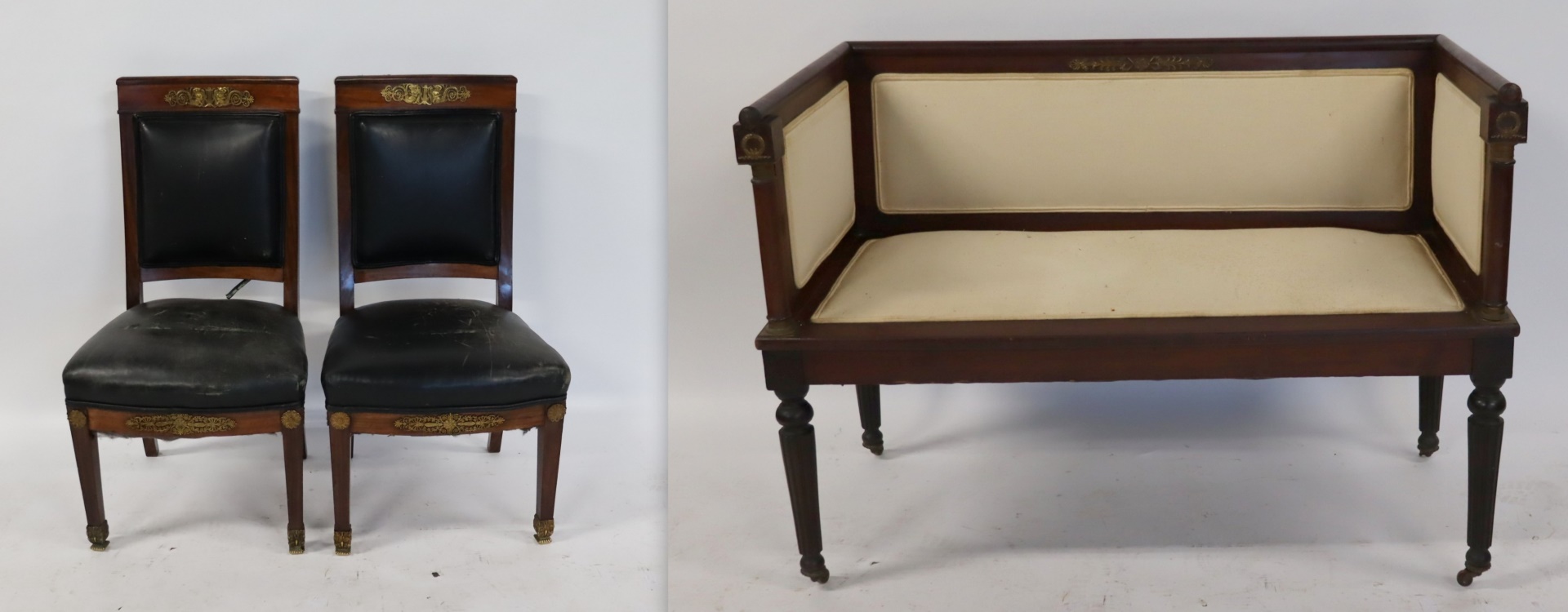 ANTIQUE EMPIRE STYLE SETTEE &
