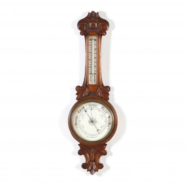 ANTIQUE ENGLISH ANEROID BAROMETER