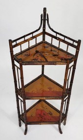 ANTIQUE ENGLISH BAMBOO AND LAC
