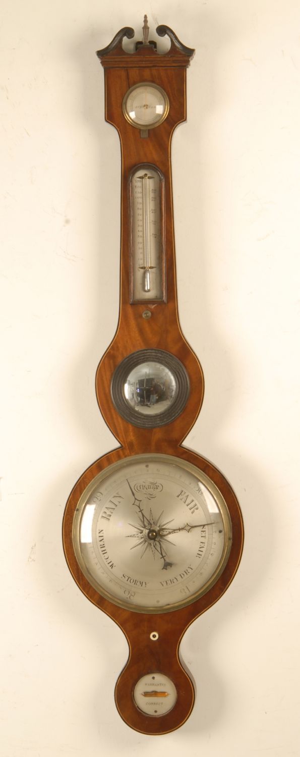 ANTIQUE ENGLISH BANJO BAROMETER19th