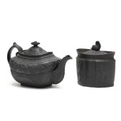 ANTIQUE ENGLISH BLACK BASALT T