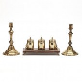 ANTIQUE ENGLISH BRASS CANDLEST