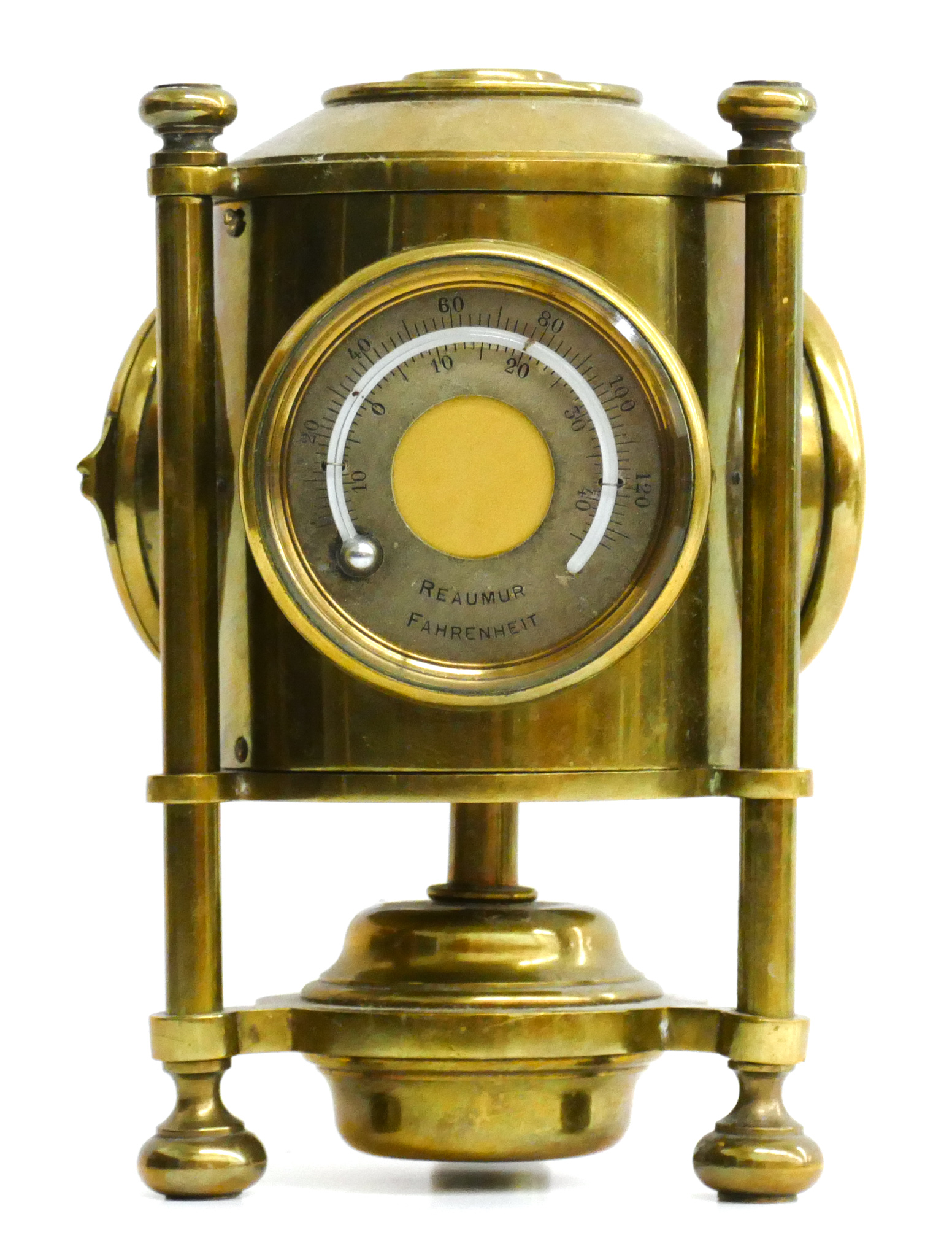 Antique English Brass Ships Clock &
